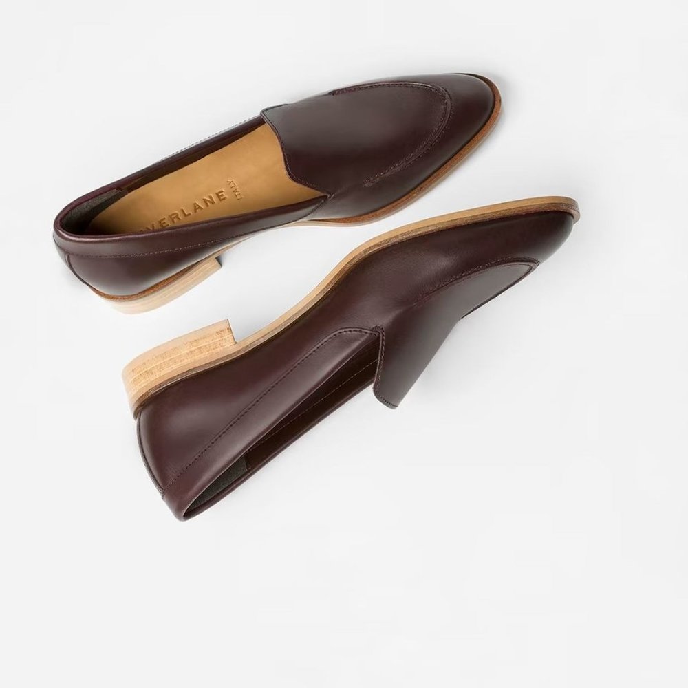 Everlane The Modern Loafer in Burgundy Flats New Womens Shoes Moccasins